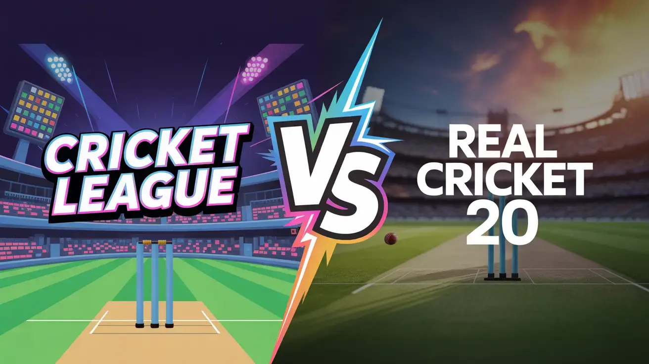 cricket league vs real cricket 20