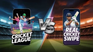 cricket league vs real cricket swipe